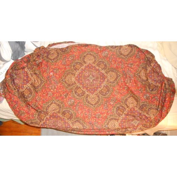 Ralph Lauren Equestrian Paisley Red Twin Fitted Sheet 200 thread Count - Picture 2 of 4